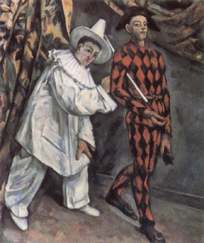 Paul Cezanne Pierrot and Harlequin Sweden oil painting art